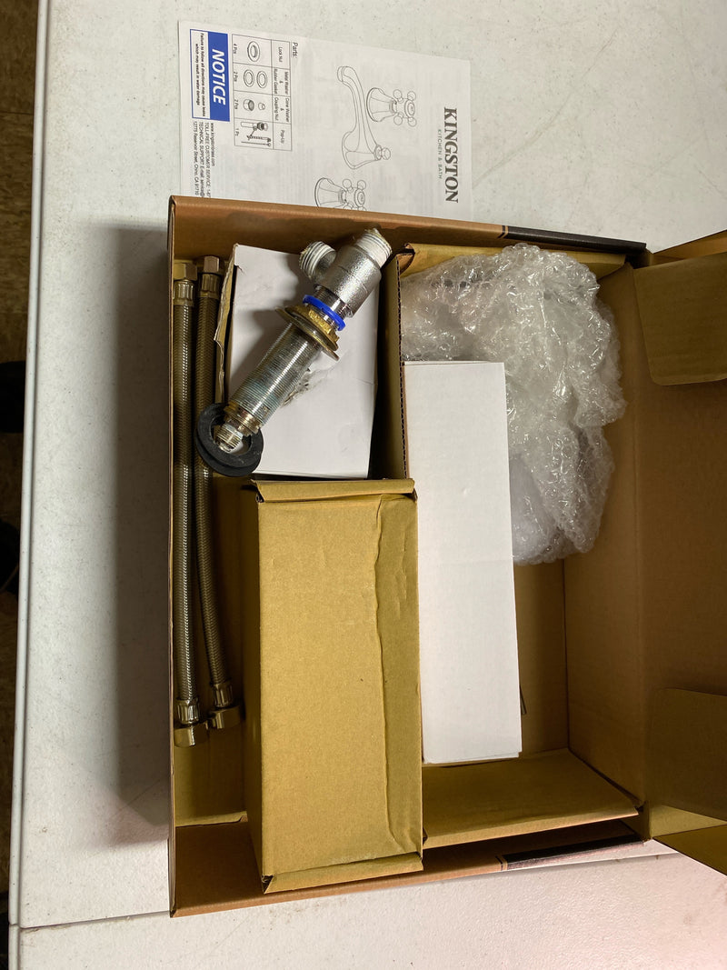 Kingston Brass KS4461BX Metropolitan 1.2 GPM Widespread Bathroom Faucet with Pop-Up Drain Assembly - Polished Chrome