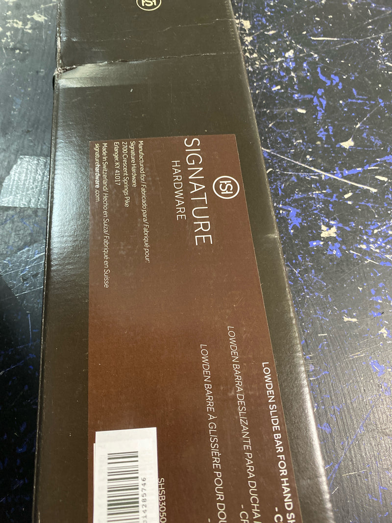 Signature Hardware SHSB3050CP Lowden 30" Shower Slide Bar - Polished Chrome