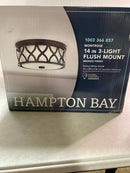 Hampton bay 23987 Montrose 14 in. 3-Light Bronze Flush Mount