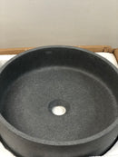 Vigo VG04061 Concreto Stone 15" Circular Concrete Vessel Bathroom Sink - Gray