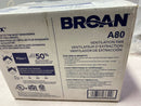 Broan A80 80 CFM 2 Sone Ceiling Mounted Bath Fan - White