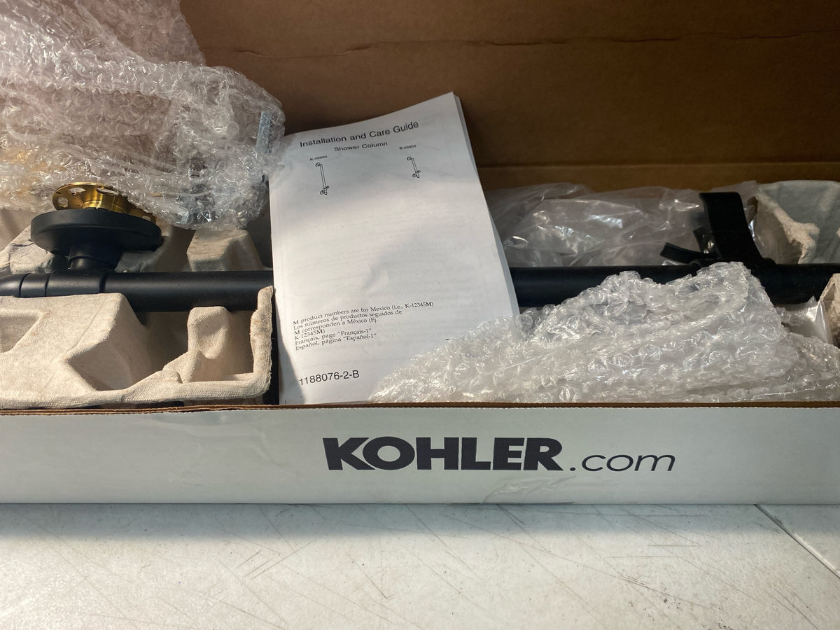 Kohler K-45903-BL HydroRail-H 27" Bath/Shower Column - Matte Black
