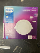 Philips 584508 LED 6 in. 60-Watt Equivalent Slim Canless Recessed Light 5CCT (1-Pack)