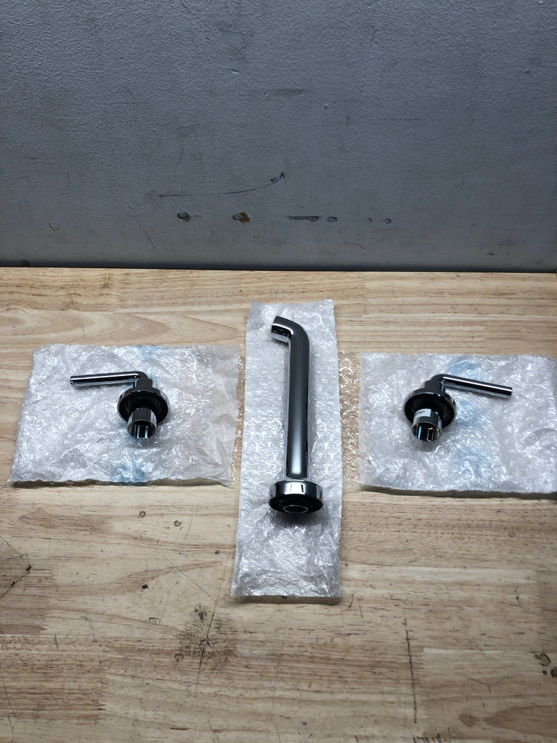 Pfister LG49-TNT2C Tenet 1.2 GPM Wall Mounted Widespread Bathroom Faucet - Polished Chrome