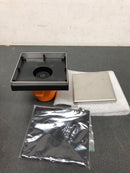 Infinity Drain LTD5-2I PS 5" x 5" LTD 5 Center Drain Kit with Cast Iron Drain Body, 2" Outlet - Polished Stainless