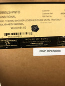 Rohl U.5885LS-PN/TO Perrin & Rowe Transitional Trim Package Only Concealed Thermostatic Mixer without Volume Control with Metal Lever, Polished Nickel