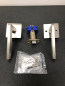 Emtek 510HLOUS15 Helios Brass Modern Passage Door Lever Set from the Contemporary Collection - Satin Nickel