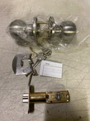 Miseno MLK1020SN Urbanna Ball Single Cylinder Keyed Entry Door Knob Set - Satin Nickel