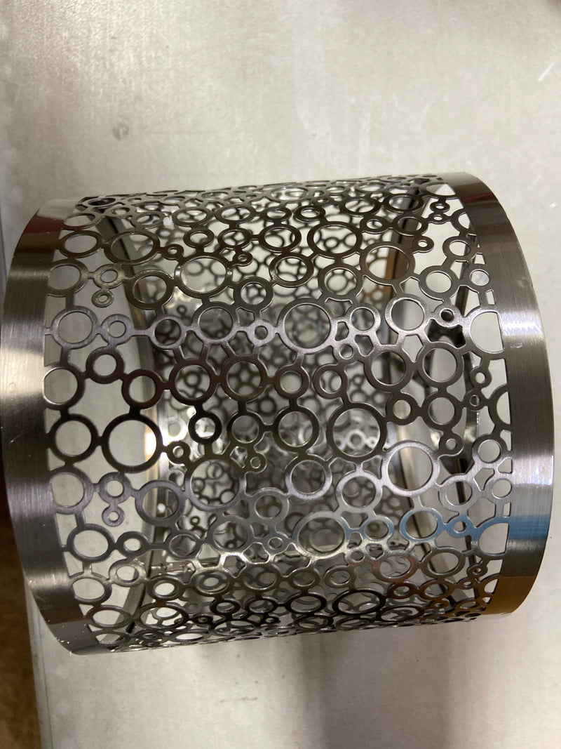 Progress lighting P5038-09 Mingle Collection 1-Light Brushed Nickel Mini Pendant with Etched Parchment Glass