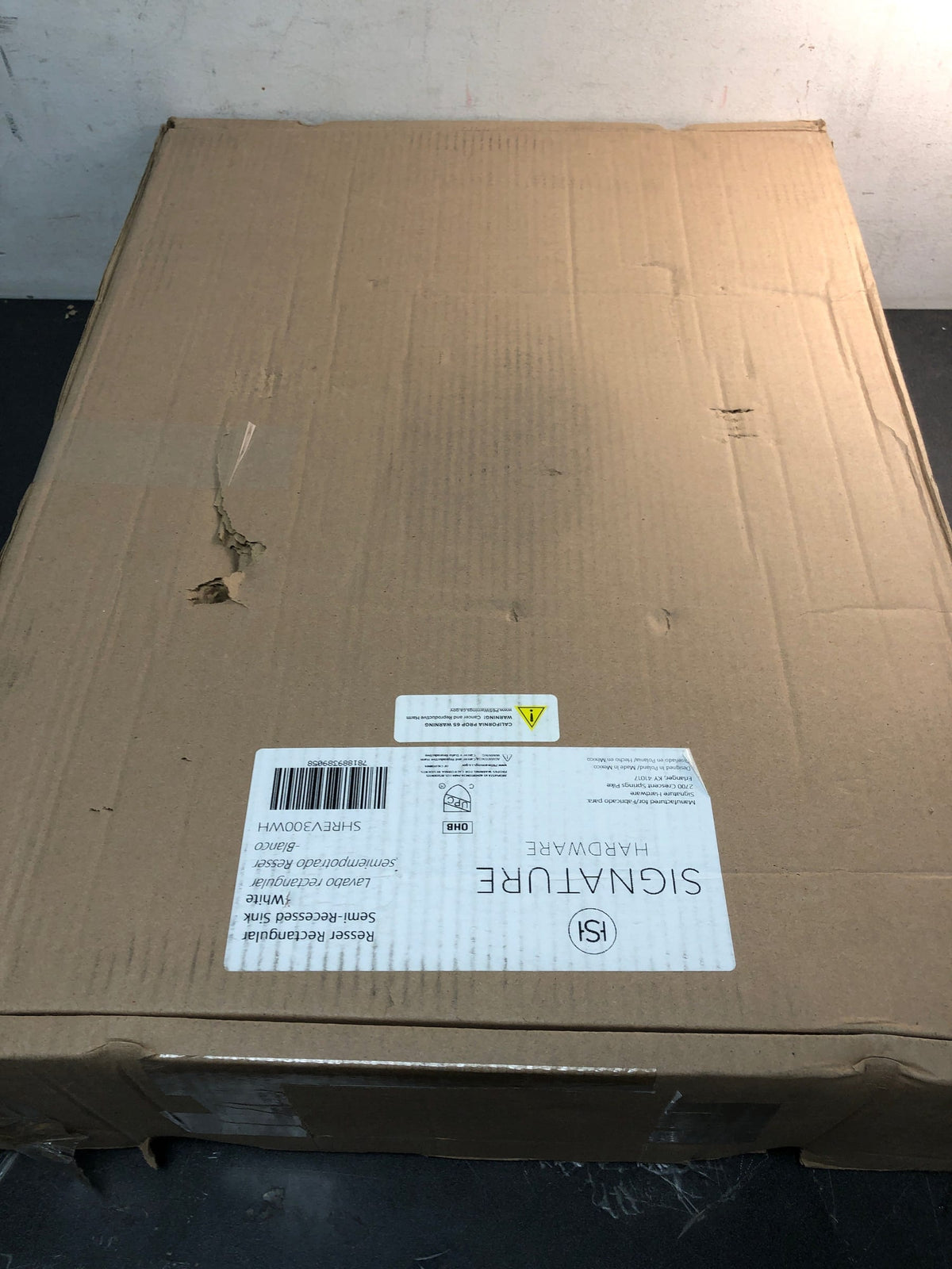 Signature Hardware SHREV300WH Resser 22" Solid Surface Drop In Bathroom Sink - White