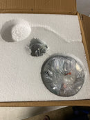 Progress Lighting Globe LED Collection 1-Light Opal Glass Mid-Century Modern Pendant Light Polished Chrome