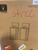 Hukoro F88712-11i-S Martin 17.5 in. 1-Light Matte Black Hardwired Outdoor Wall Lantern Sconce with Dusk to Dawn (2-Pack)