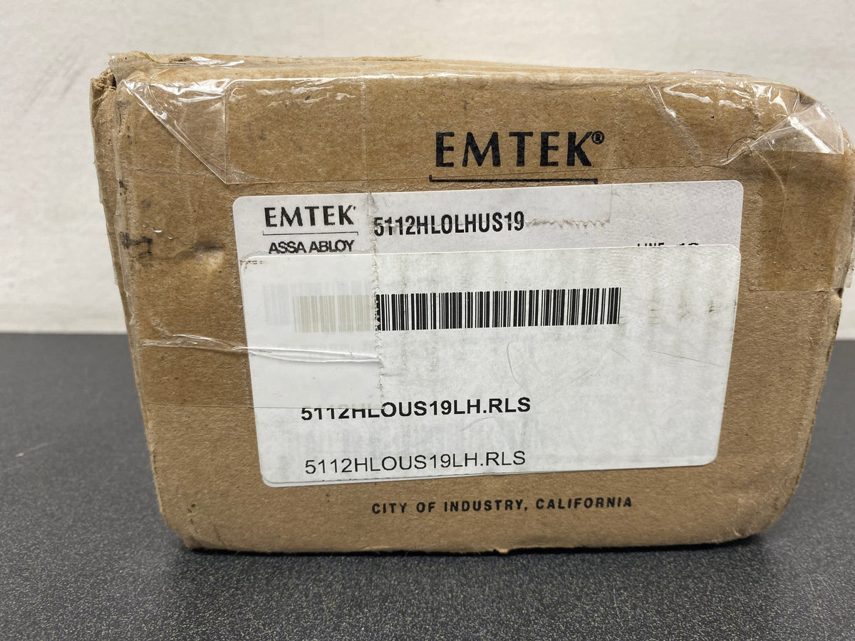 EMTEK Modern Rectangular Rosette Passage Set with Matching Finish Helios Lever - Choice of Left/Right Handing and 7 Finishes - 5112HLOLHUS19 - Left Handed (LH) - Flat Black (US19)