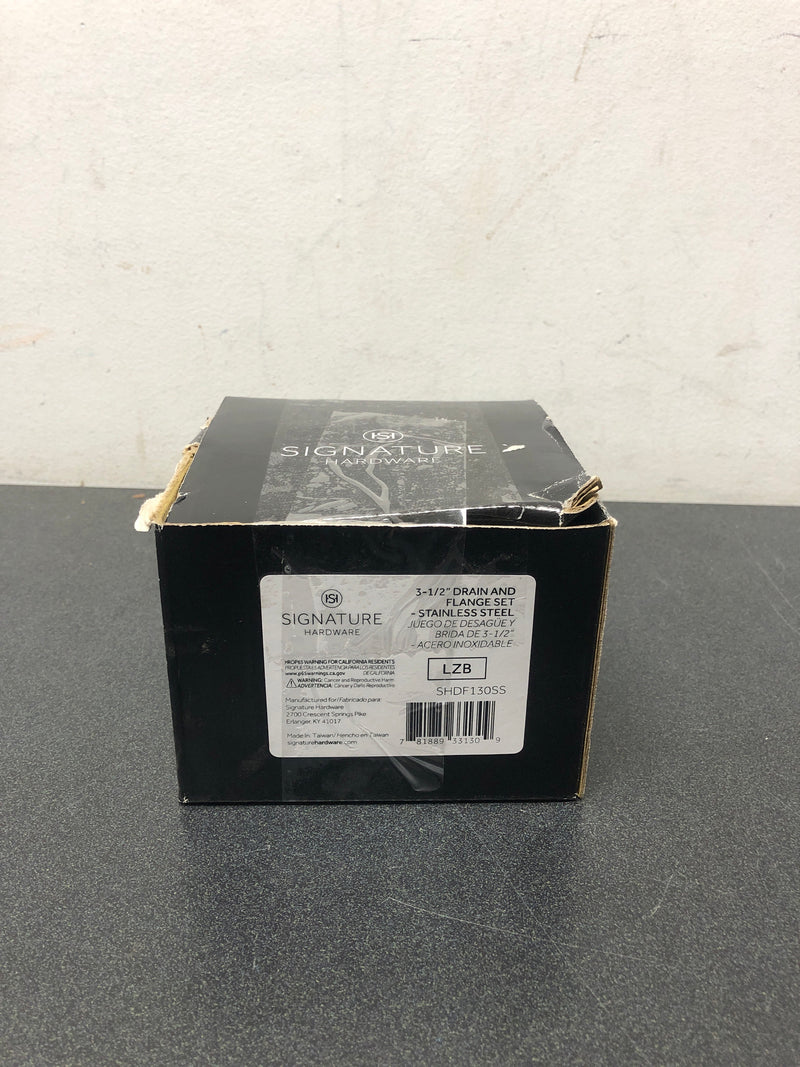 Signature Hardware 446668 3-1/2" Garbage Disposal Flange with Basket Strainer - Fits Sinks Up to 5/8" Thick - Stainless Steel