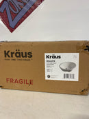 KRAUS Elavo 16.75 in. Oval Porcelain Ceramic Undermount Bathroom Sink in White with Overflow Drain, KCU-273