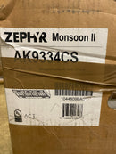 Zephyr AK9334CS Monsoon II Series 200 - 650 CFM 36 Inch Wide Range Hood Insert with Airflow Control Technology and TruHue - Stainless Steel