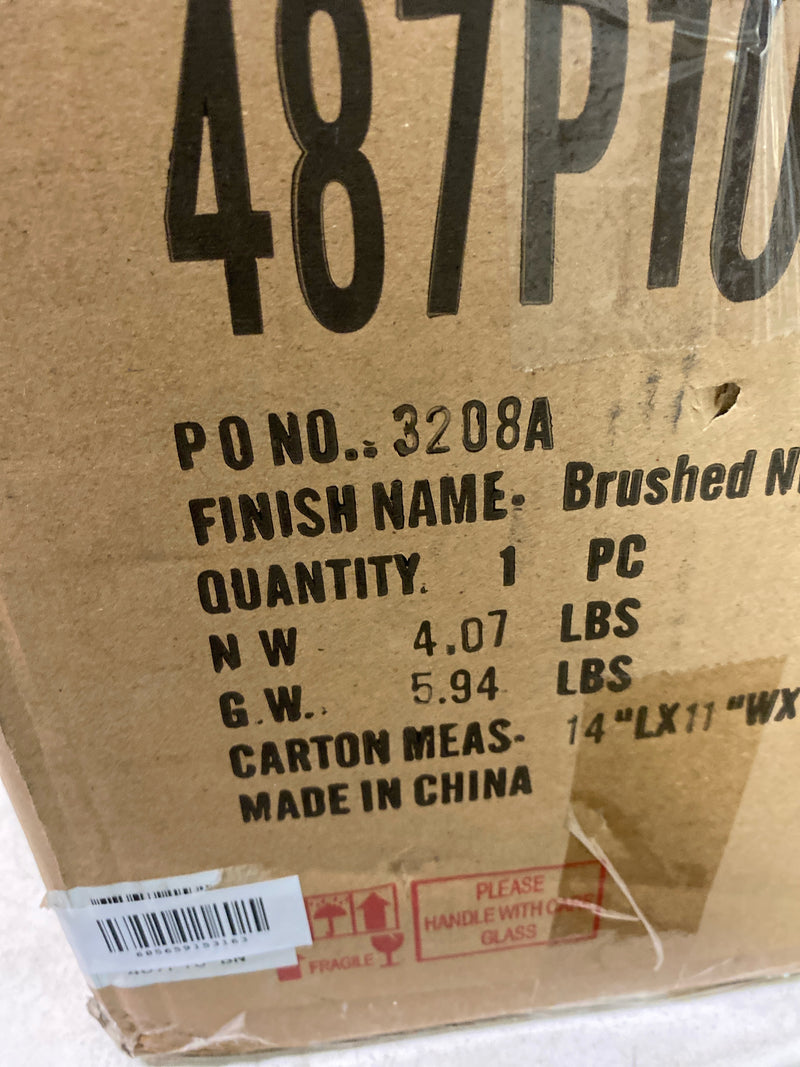 Z-Lite 1 Light Pendant 487P10-BN, Nickel