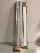Home decorators collection 10793478535620 White Cordless Faux Wood Blinds for Windows with 2 in. Slats - 42.5 in. W x 36 in. L (Actual Size 42 in. W x 36 in. L)