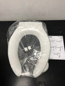 Kohler K-4731-CA-0 Stronghold Elongated Open-Front Toilet Seat with Anti-Microbial Agent, Integrated Handle and Check Hinge - White
