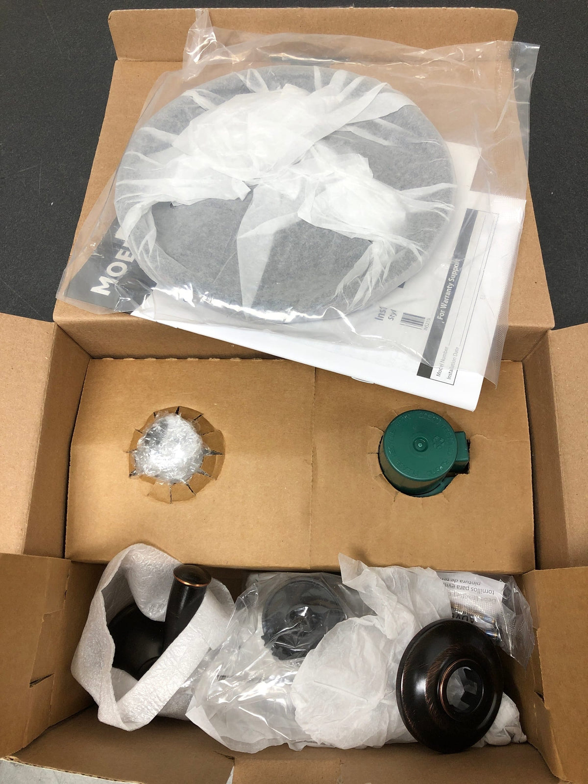 Moen 82910BRB Single Handle Posi-Temp Tub and Shower Valve Trim with Single Function Shower Head from the Banbury Collection (Valve Included) - Mediterranean Bronze