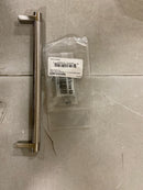 Emtek 84056.RECUS15.KNUS15 Knurled 8 Inch Center to Center Bar Cabinet Pull with Rectangular Stem from the SELECT Collection - Satin Nickel / Satin Nickel Stem