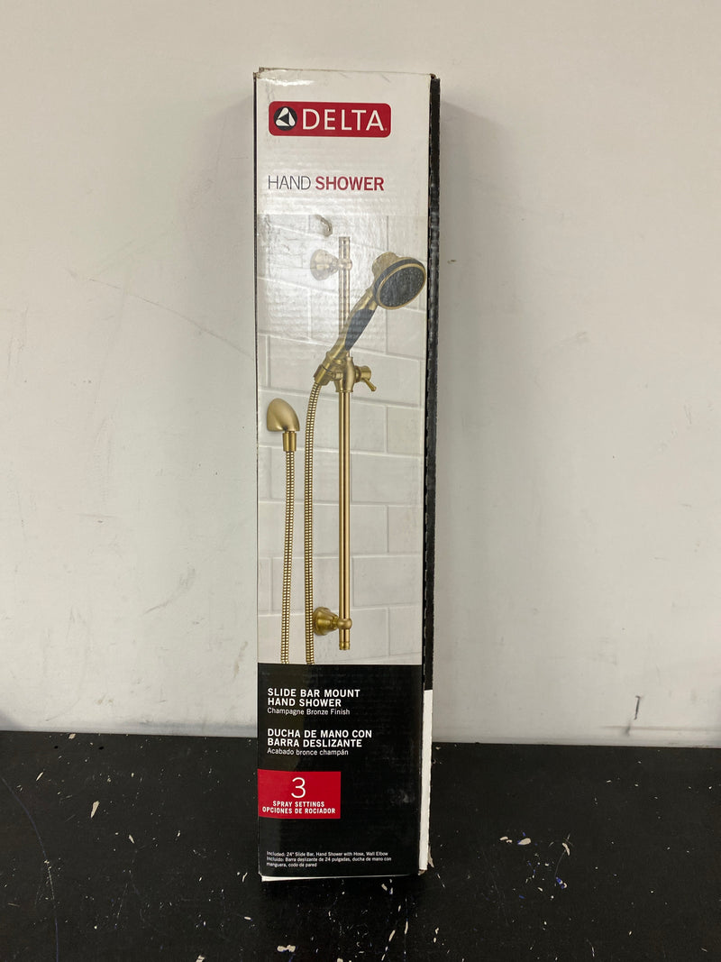 Delta 53021-CZ-PK 3-Spray Patterns Wall Mount Handheld Shower Head 1.75 GPM in Champagne Bronze