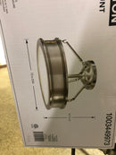 Hampton Bay Grafton 15 in. 3-Light Brushed Nickel Semi Flush Mount Ceiling Light