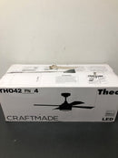 Craftmade THO42PN4 Theo 42" 4 Blade Indoor Ceiling Fan - Painted Nickel