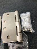 Deltana S44R5HDB15 4" x 4" Ball Bearing 5/8" Radius Corners Mortise Hinge - Pair - Satin Nickel