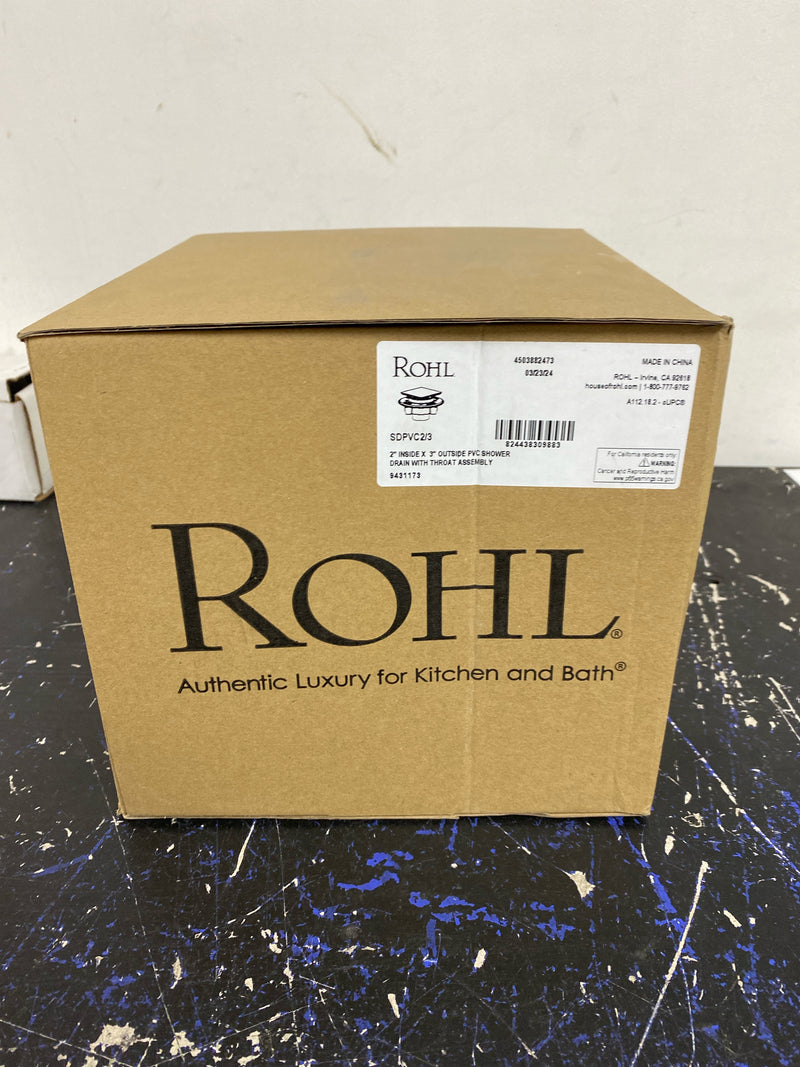 ROHL SDPVC2/3-3143TCB Decorative Shower Drain Kits, Tuscan Brass