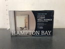 Hampton bay 17678 Darlington 1-Light Brushed Nickel Wall Sconce with Frosted Opal Glass Shade