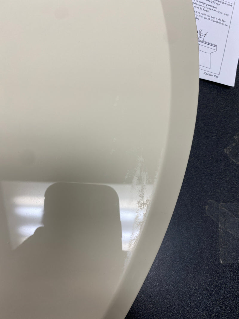 Kohler K-4636-RL-47 Cachet Elongated Closed-Front Toilet Seat with Soft Close and Quick Release - Almond
