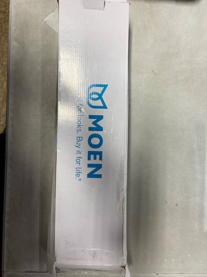 Moen YB0390BN Flara 21" Glass and Zinc Bathroom Shelf - Brushed Nickel