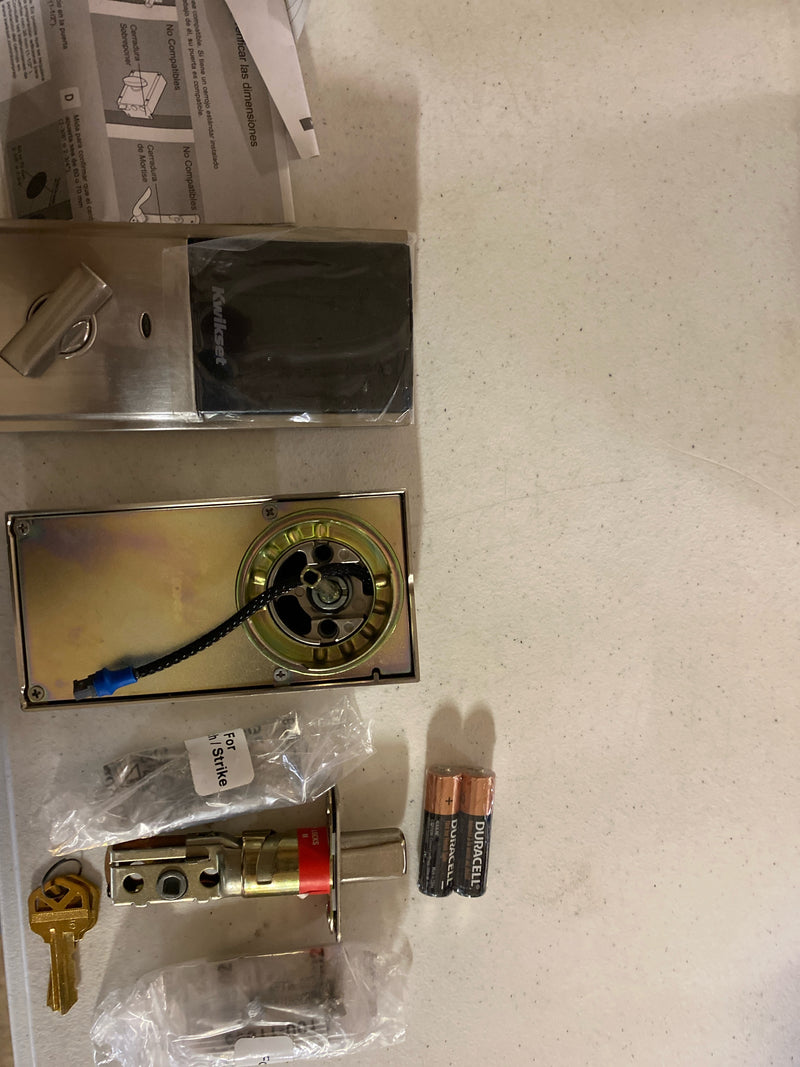 Kwikset 918CNTZW700-15S Home Connect Contemporary Keyless Entry Electronic Touchscreen Deadbolt with Z-Wave - Satin Nickel