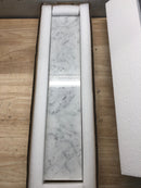ARIEL 22"x4" Carrara White Marble Vanity Top Side Splash