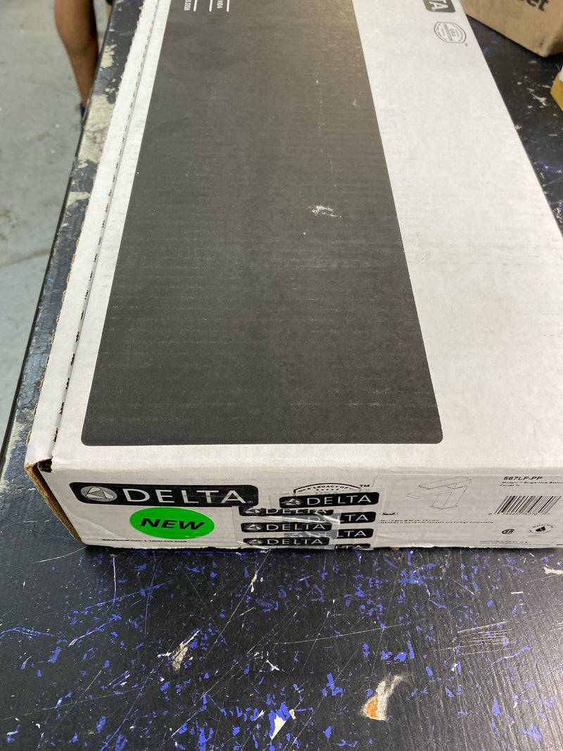 Delta 567LF-PP Modern 1.2 GPM Single Hole Bathroom Faucet with Push Pop-Up Drain Assembly - Includes - Chrome