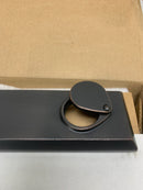 Baldwin SCADIXTAPRRSR481 Adirondack Left Handed Standard C Keyway Single Cylinder Keyed Entry Handleset with Rustic Square Rose and Taper Lever on Interior - Dark Bronze