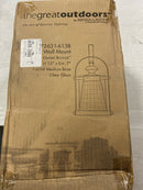 The Great Outdoors 72621-615B Sycamore Trail 1 Light 13" Tall Outdoor Wall Sconce with Clear Stripe Glass - Dorian Bronze