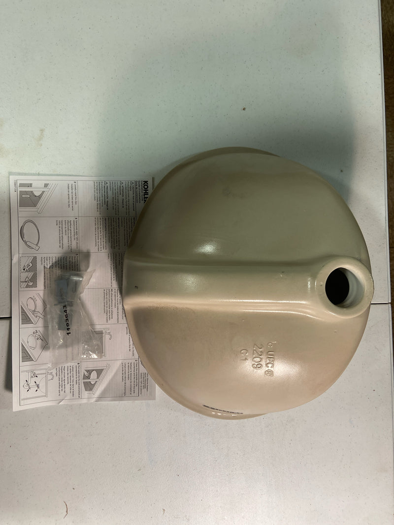 Kohler K-2209-0 White Caxton 17" Undermount Bathroom Sink with Overflow