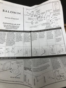 Baldwin 5162102PRIV 5162 Series Privacy Door Lever Set with Square Rose from the Estate Collection - Oil Rubbed Bronze