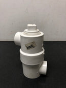 Charlotte pipe PVC 00720X 0600HD 3 in. x 6 in. x 1-1/2 in. PVC DWV Hub x Hub Drum Trap with Cleanout