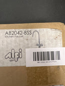 ALFI brand Gooseneck Kitchen Faucet with Filtered Water and Faucet Valve - Brushed Stainless Steel