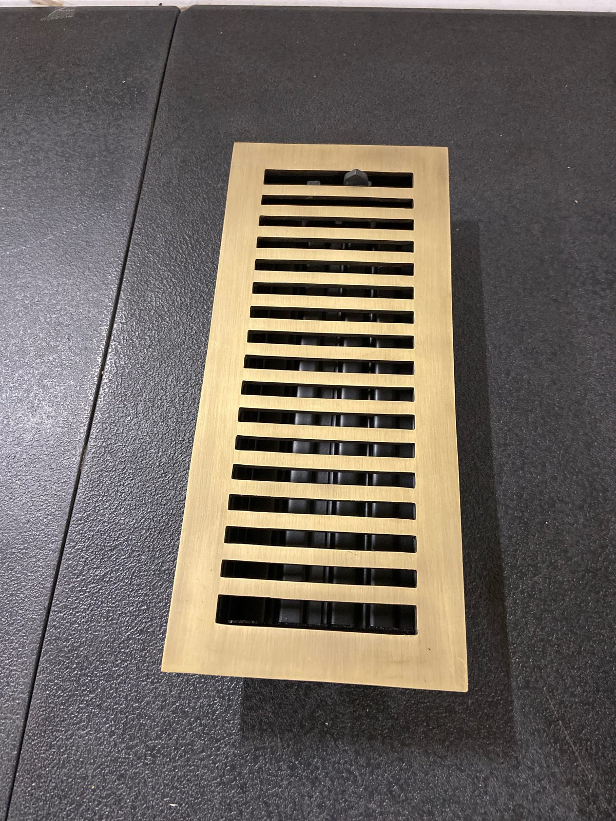 Signature Hardware 485485 4" x 10" Brass Floor or Wall Register - Antique Brass