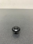Liberty Hardware PBF808Y-FB-C Beaded 1-1/2 Inch Mushroom Cabinet Knob - Matte Black