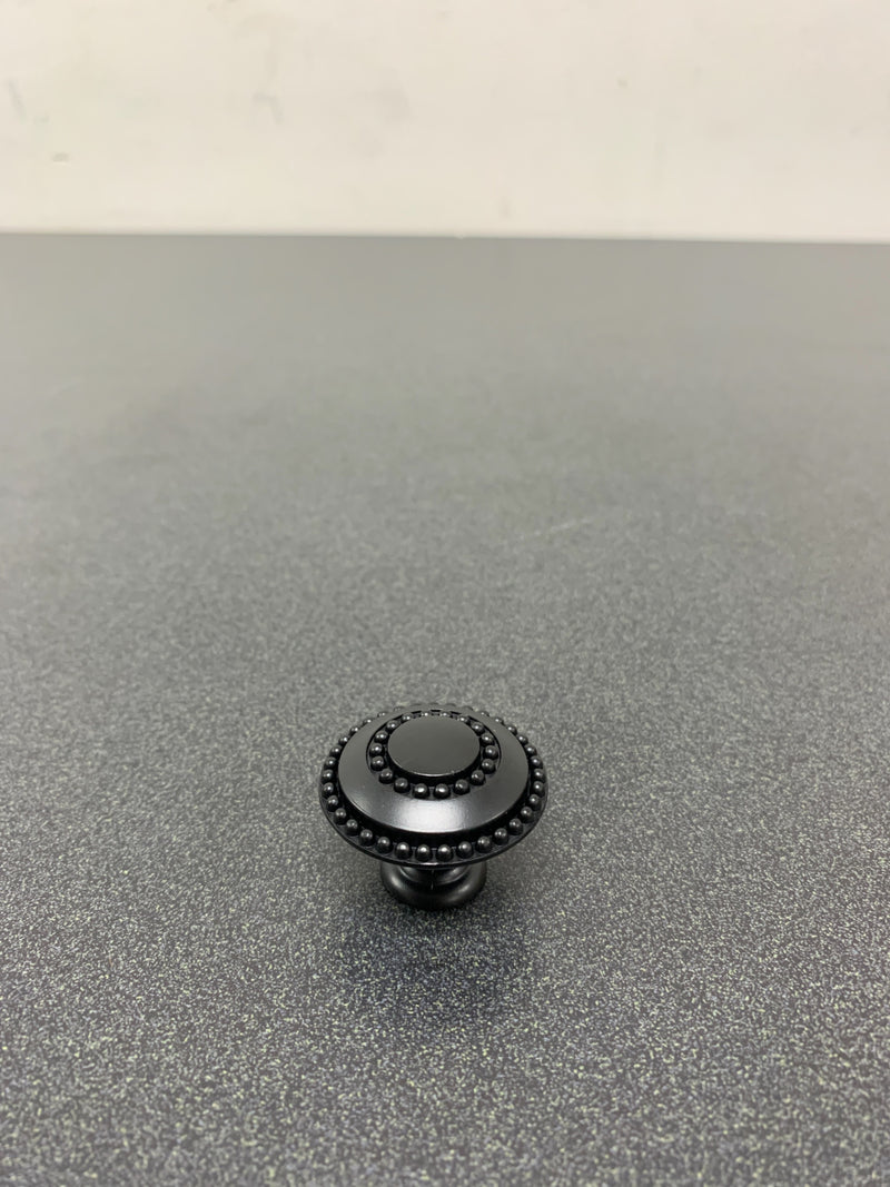 Liberty Hardware PBF808Y-FB-C Beaded 1-1/2 Inch Mushroom Cabinet Knob - Matte Black