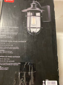 Globe Electric 44094 Turner Single Light 13-19/32" High Outdoor Wall Sconce - Black