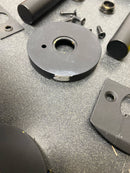 Emtek C520STUUS19 Stuttgart Brass Modern Privacy Leverset with CF Mechanism - Flat Black