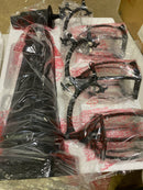 3-Light 85.43"in Matte Black Outdoor Post Light with Dusk to Dawn