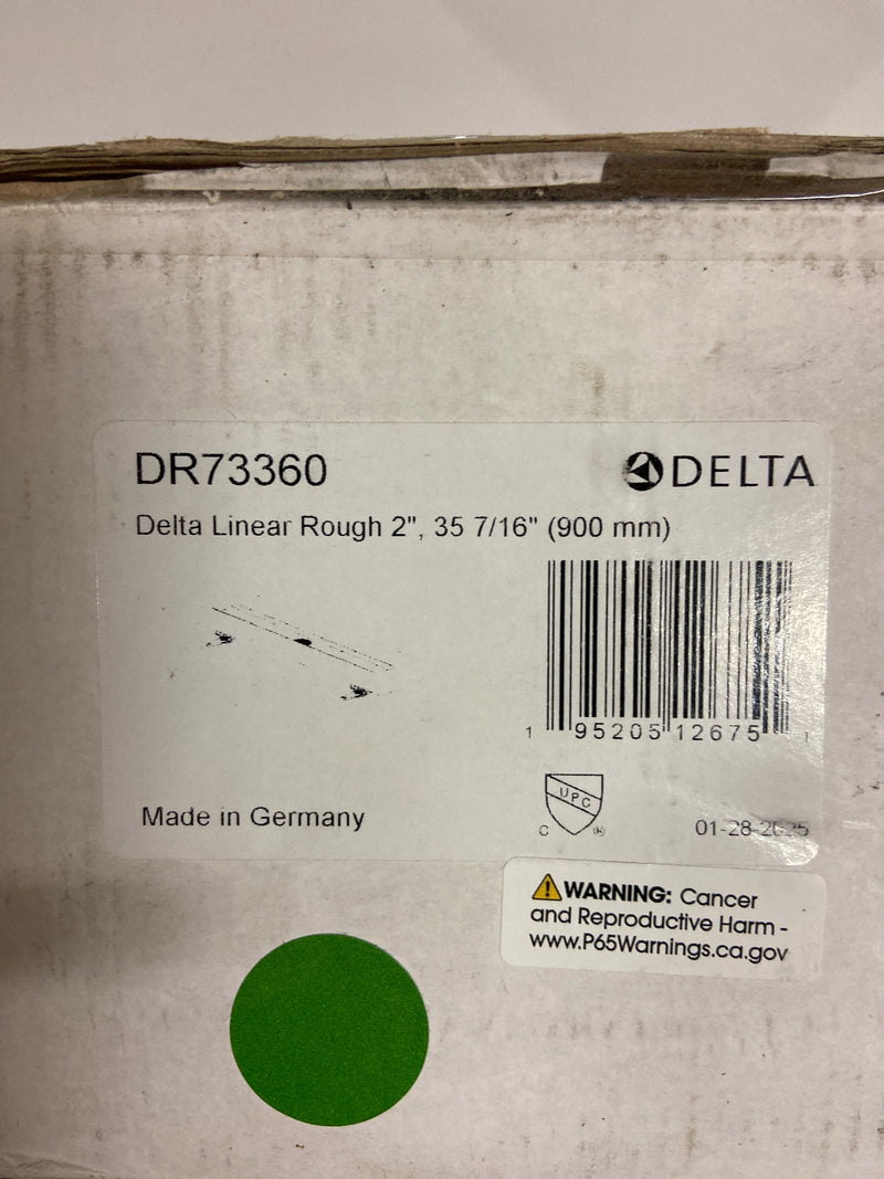 Delta DR73360 36" Linear Shower Drain Rough with Removable Hair Catcher - Less Drain - N/A