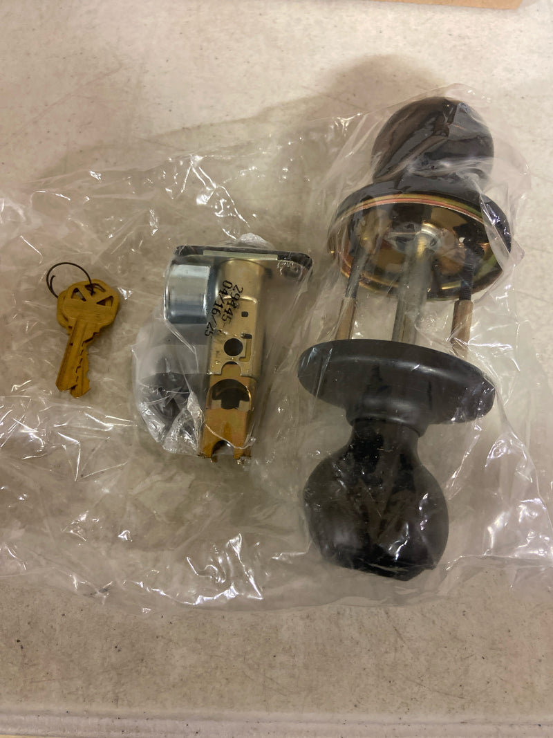 Kwikset 400P-11P Security Series Polo Single Cylinder Keyed Entry Door Knobset - Venetian Bronze